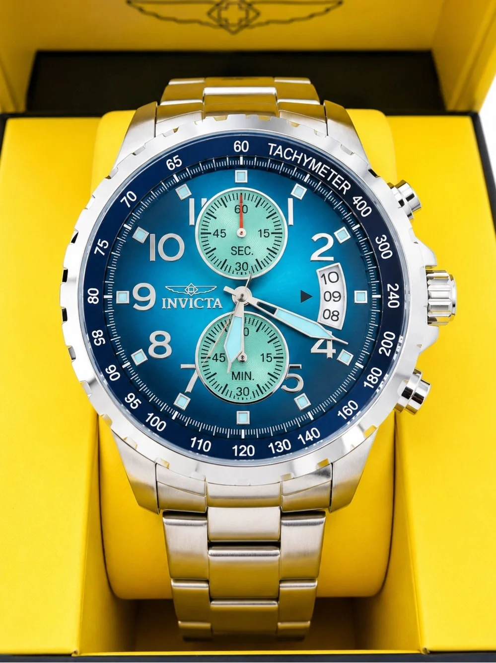 Invicta Specialty Men’s Chronograph Watch - Teal Sunray Dial (45mm)